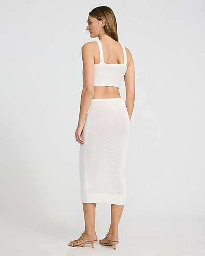 Halter Cutout Knot Front Midi Sweater Dress
